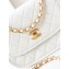 Chanel Calfskin & Gold-Tone Metal Messenger Bag AS4845 White 2024