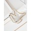 Chanel Calfskin & Gold-Tone Metal Messenger Bag AS4845 White 2024