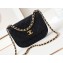 Chanel Calfskin & Gold-Tone Metal Messenger Bag AS4845 Black 2024