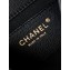 Chanel Calfskin & Gold-Tone Metal Messenger Bag AS4845 Black 2024