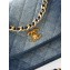 Chanel Washed Denim & Gold-Tone Metal Messenger Bag AS4845 Blue 2024