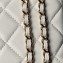 Chanel Lambskin & Gold-Tone Metal Clutch with Chain Bag AP4000 White 2024
