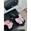 Chanel Heel 1.5cm Bow Mules Satin Black/Pink 2024