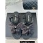 Chanel Heel 6cm Bow Sandals G45812 Satin Black 2024