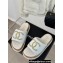 Chanel Gold Pearl CC Logo Mules Tweed White 02 2024