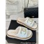Chanel Gold Pearl CC Logo Mules Tweed White 02 2024