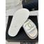 Chanel Gold Pearl CC Logo Mules Tweed White 02 2024