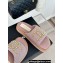 Chanel Gold Pearl CC Logo Mules Tweed Pink 2024