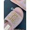 Chanel Gold Pearl CC Logo Mules Tweed Pink 2024