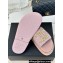 Chanel Gold Pearl CC Logo Mules Tweed Pink 2024