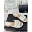 Chanel Heel 4cm Camellia and CC Logo Mules Leather White 2024