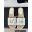 Chanel Heel 4cm Camellia and CC Logo Mules Leather White 2024