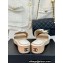 Chanel Heel 4cm Camellia and CC Logo Mules Leather White 2024