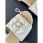 Chanel Heel 4cm Camellia and CC Logo Mules Leather White 2024
