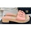Chanel Heel 4cm Camellia and CC Logo Mules Leather Pink 2024