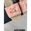 Chanel Heel 4cm Camellia and CC Logo Mules Leather Pink 2024