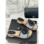 Chanel Heel 4cm Camellia and CC Logo Mules Print Black 2024
