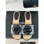 Chanel Heel 4cm Camellia and CC Logo Mules Print Black 2024