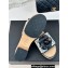 Chanel Heel 4cm Camellia and CC Logo Mules Print Black 2024