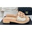 Chanel Heel 4cm Camellia and CC Logo Mules Print Beige 2024