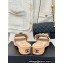 Chanel Heel 4cm Camellia and CC Logo Mules Print Beige 2024