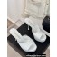 Chanel Heel 9.5cm Platform 3.5cm Mules Leather White 2024