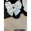 Chanel Heel 6cm Bow Sandals G45812 Satin Black/White 2024
