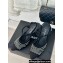 Chanel Heel 8.5cm Crystal Mesh Slingbacks Suede Black 2024