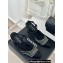Chanel Heel 8.5cm Crystal Mesh Slingbacks Suede Black 2024