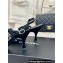 Chanel Heel 8.5cm Crystal Mesh Slingbacks Suede Black 2024