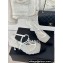 Chanel Heel 8.5cm Crystal Mesh Slingbacks Leather White 2024