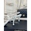 Chanel Heel 8.5cm Crystal Mesh Slingbacks Leather White 2024