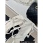 Chanel Heel 8.5cm Crystal Mesh Slingbacks Leather White 2024