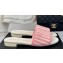 Chanel CC Logo Braided Striped Mules Knit White/Pink 2024