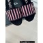 Chanel CC Logo Braided Striped Mules Knit Black/Pink 2024