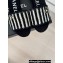 Chanel CC Logo Braided Striped Mules Knit Black/White 2024