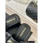 Chanel Heel 7cm Gold CC Logo Platform Mules Leather Black 2024