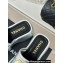 Chanel Heel 7cm Gold CC Logo Platform Mules Leather Silver 2024