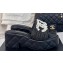 Chanel Heel 7cm Pearl CC Logo Platform Mules Raffia Black 2024