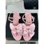 Chanel Heel 6cm Bow Sandals G45812 Satin Pink 2024