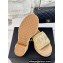 Chanel Heel 7cm Pearl CC Logo Platform Mules Raffia Beige 2024
