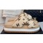 Chanel Heel 3cm CC Logo Print Crisscross Mules Leather Beige 2024