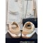 Chanel Heel 3cm CC Logo Print Crisscross Mules Leather Beige 2024