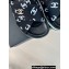 Chanel Heel 3cm CC Logo Print Crisscross Mules Leather Black 2024