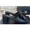 Chanel Heel 6cm Bow Mules Leather Black 2024
