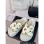 Chanel Heel 3cm CC Logo Print Crisscross Mules Leather White 2024