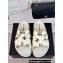 Chanel Heel 3cm CC Logo Print Crisscross Mules Leather White 2024
