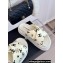 Chanel Heel 3cm CC Logo Print Crisscross Mules Leather White 2024