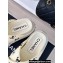 Chanel Heel 3cm CC Logo Print Crisscross Mules Leather White 2024