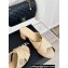 Chanel Heel 5cm CC Logo Crisscross Mules Quilting Leather Beige 2024